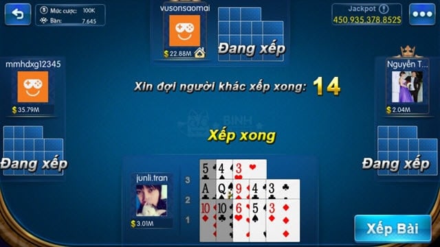 Game choi tri tue mau binh online hinh 2